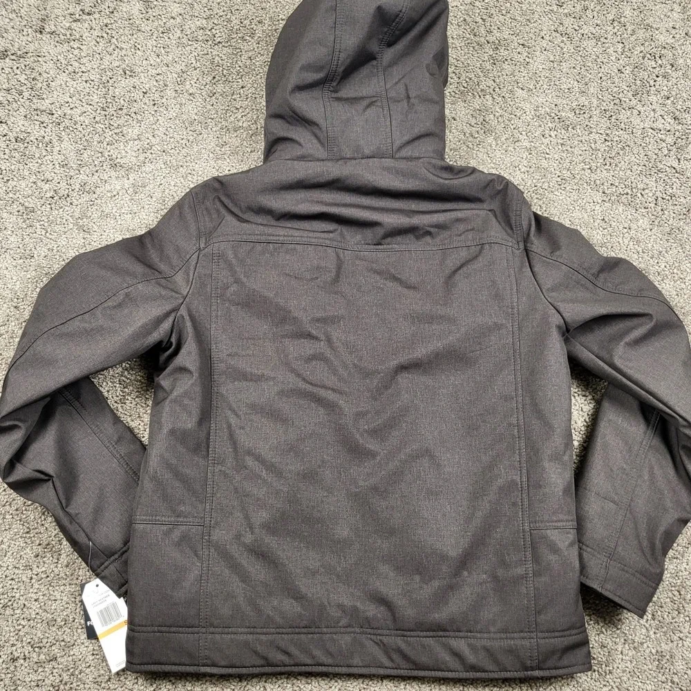 Nautica Performance Hooded Jacket Men S Water Resistant Wind Resistant Dark Gray